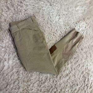 Women’s Size 34R Tan Dover Knee Patch Horseback Riding Breeches. Good Condition.